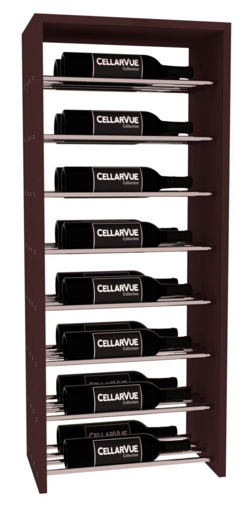 InstaCellar 17.5" Horizontal Double Deep Top Display – Ponderosa Pine / Walnut stained
