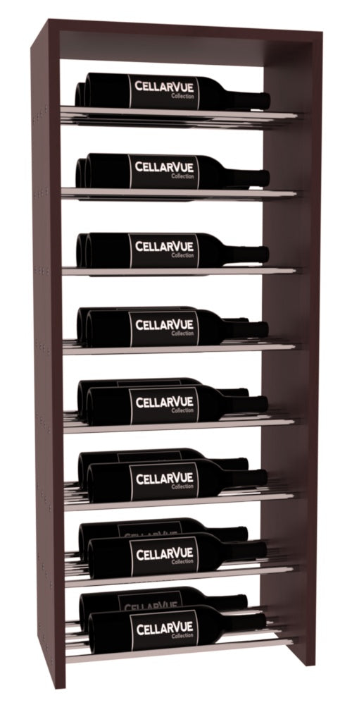 InstaCellar 17.5" Horizontal Double Deep Top Display – Ponderosa Pine / Walnut stained
