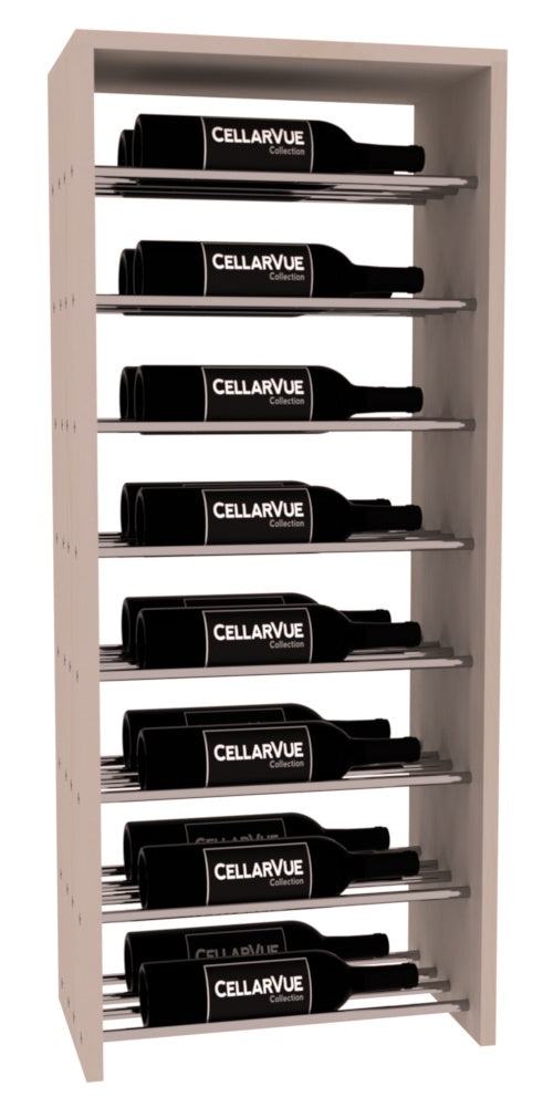 InstaCellar 17.5" Horizontal Double Deep Top Display – Ponderosa Pine / Greywash stained