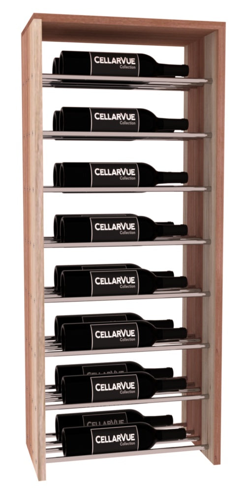 InstaCellar 17.5" Horizontal Double Deep Top Display – Premium Redwood / Unstained