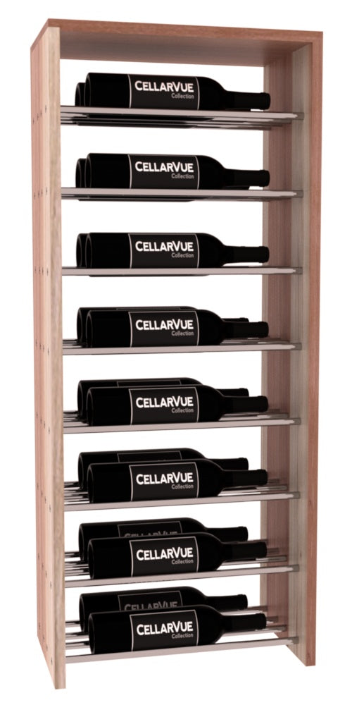 InstaCellar 17.5" Horizontal Double Deep Top Display – Premium Redwood / Unstained