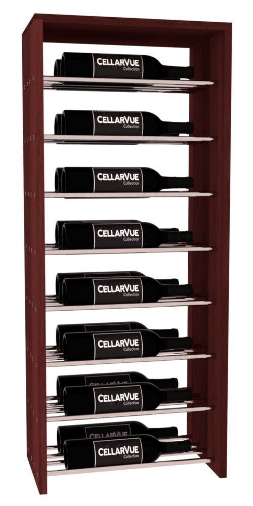 InstaCellar 17.5" Horizontal Double Deep Top Display – Premium Redwood / Cherry stained