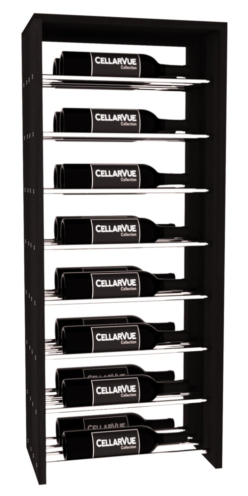 InstaCellar 17.5" Horizontal Double Deep Top Display – Premium Redwood / Black stained