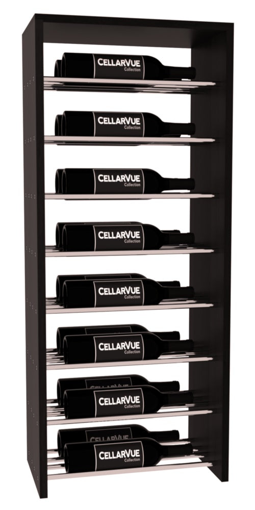 InstaCellar 17.5" Horizontal Double Deep Top Display – Premium Redwood / Black stained