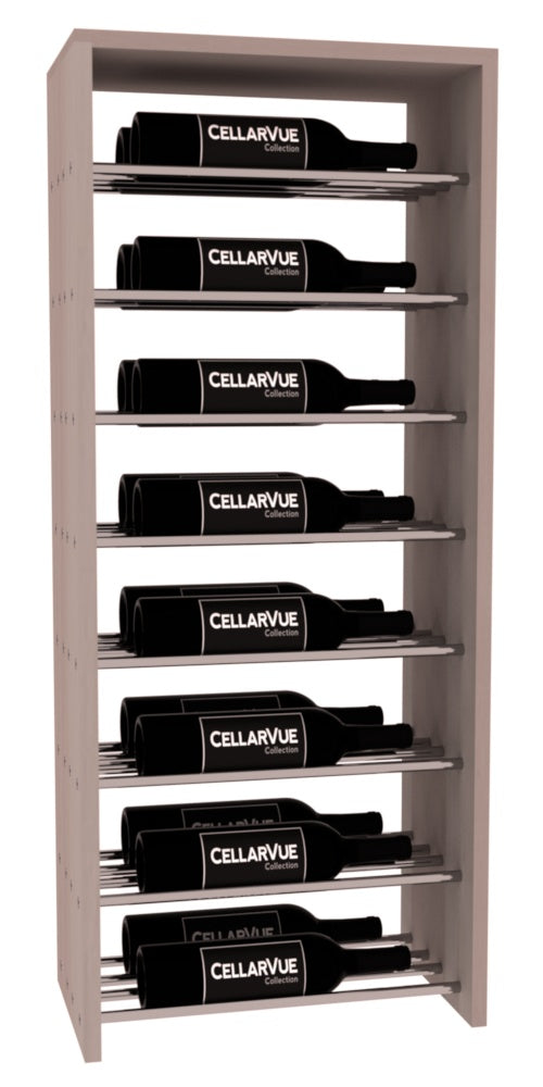 InstaCellar 17.5" Horizontal Double Deep Top Display – Premium Redwood / Greywash stained
