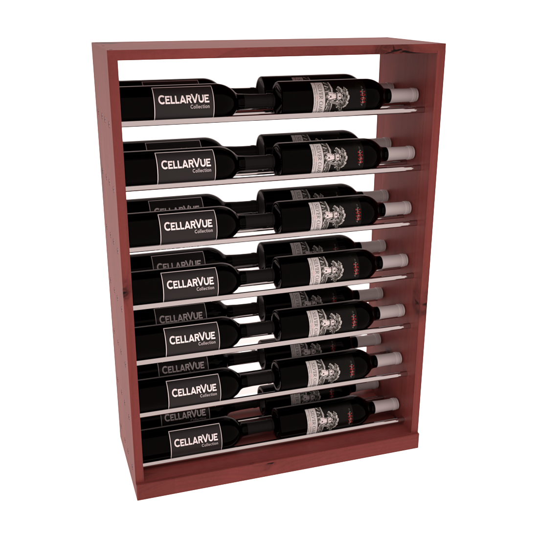 InstaCellar 26" Horizontal Base Display – Grand Mahogany / Black stained