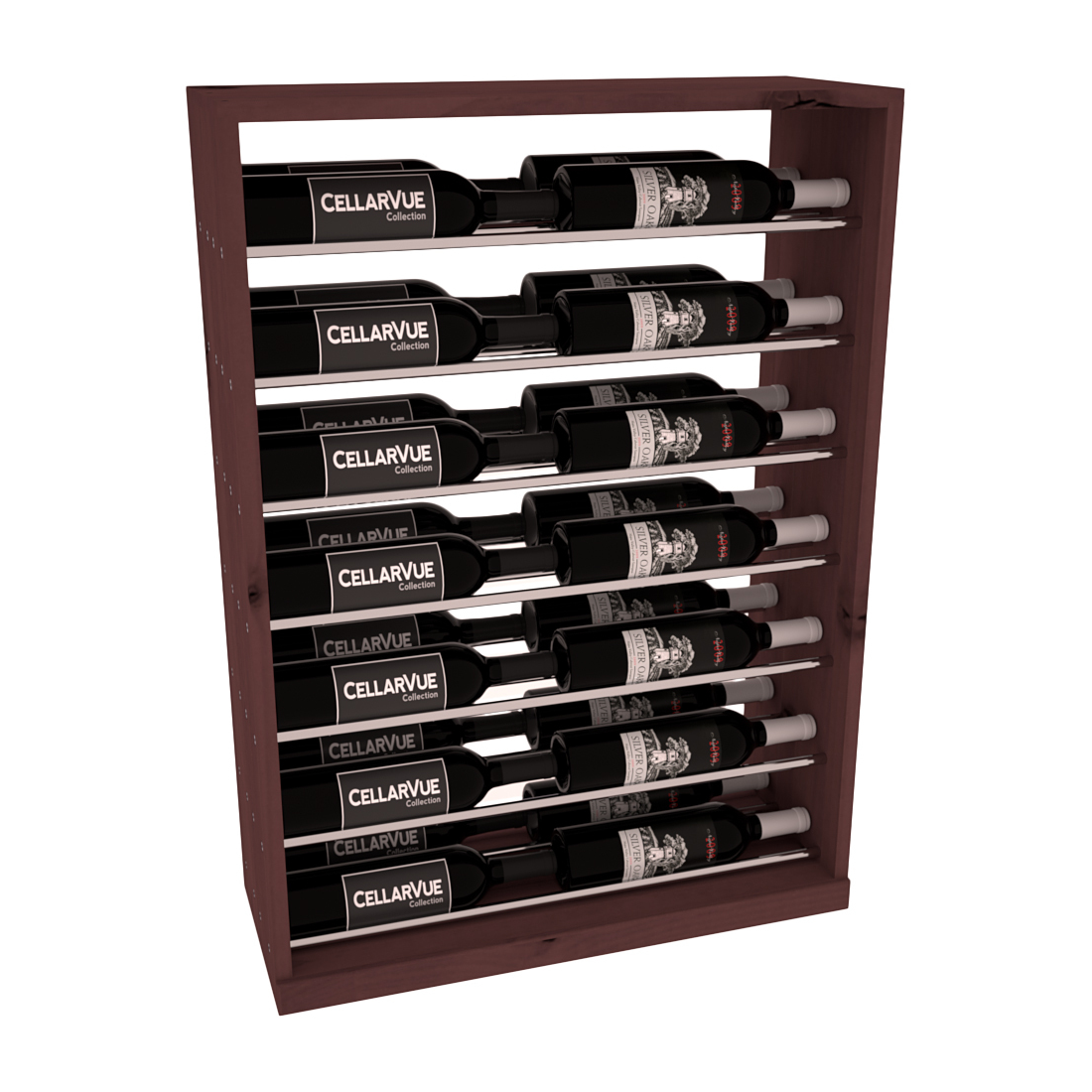InstaCellar 26" Horizontal Base Display – Premium Redwood / Oak stained