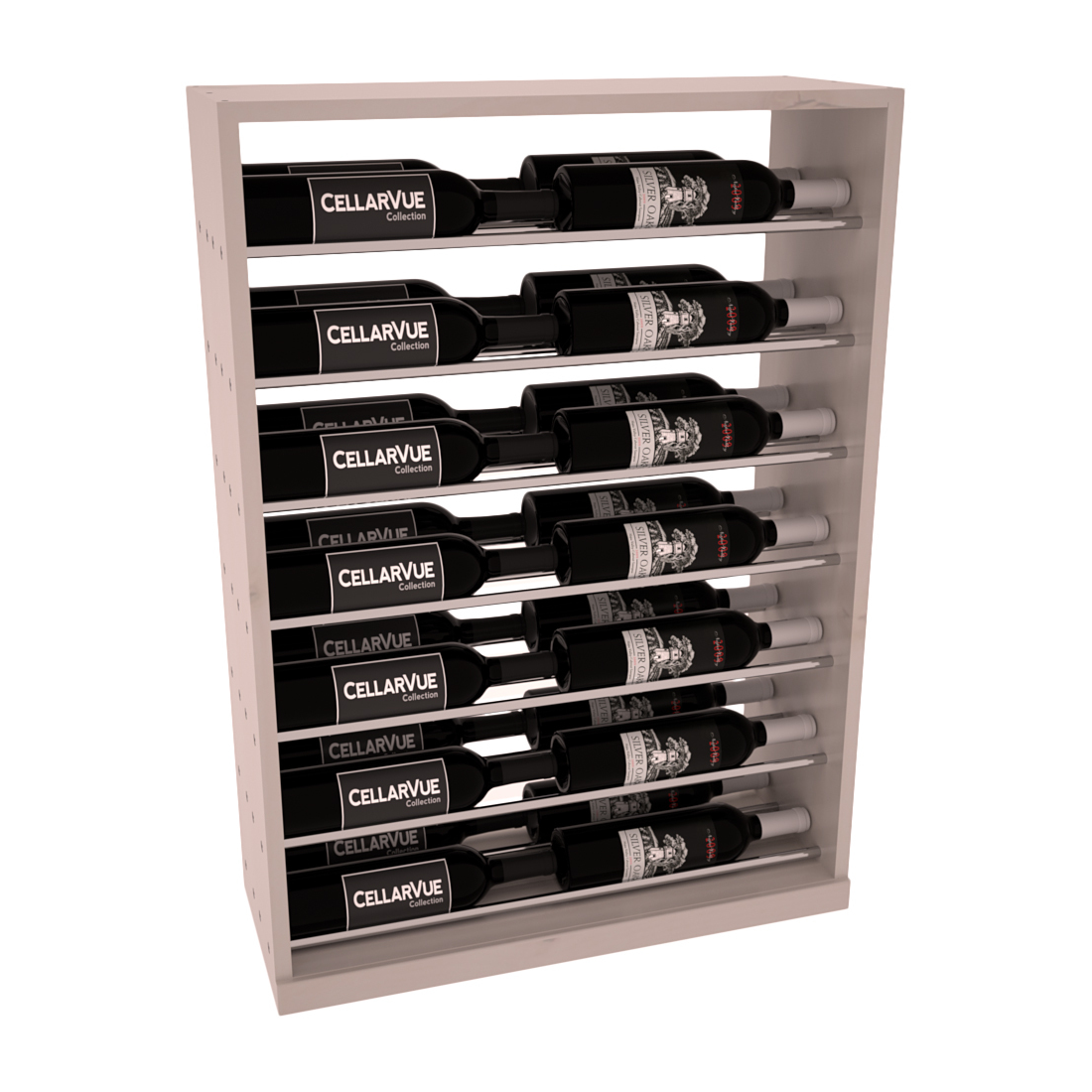 InstaCellar 26" Horizontal Base Display – Ponderosa Pine / Greywash stained