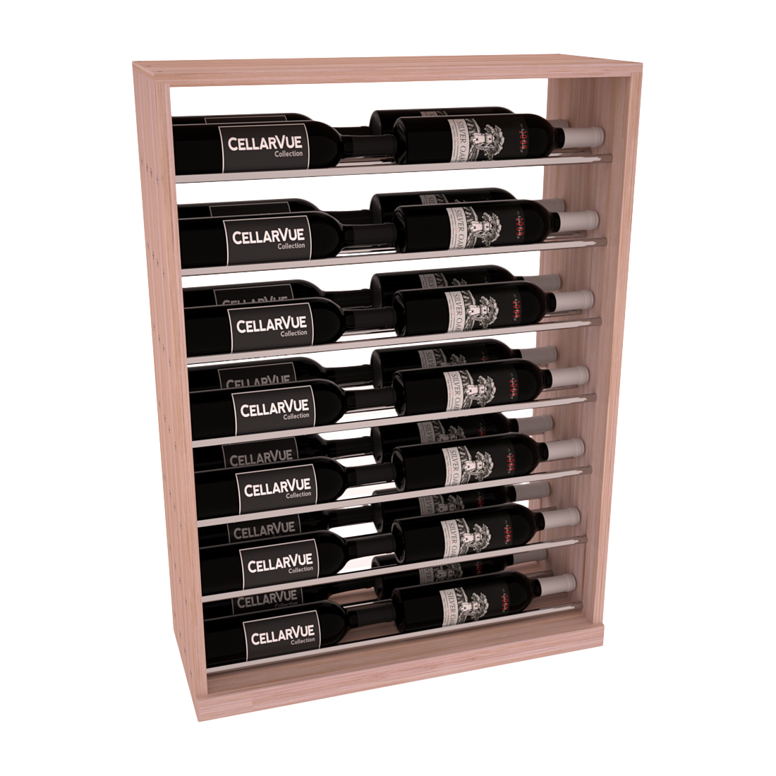 InstaCellar 26" Horizontal Base Display – Premium Redwood / Cherry stained