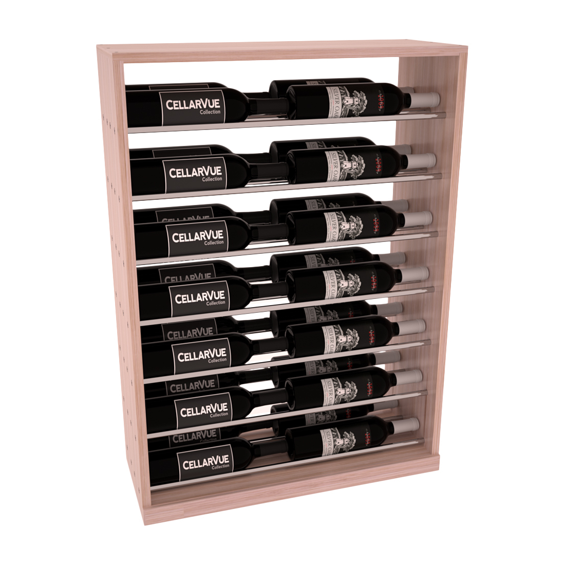 InstaCellar 26" Horizontal Base Display – Knotty Alder / Greywash stained