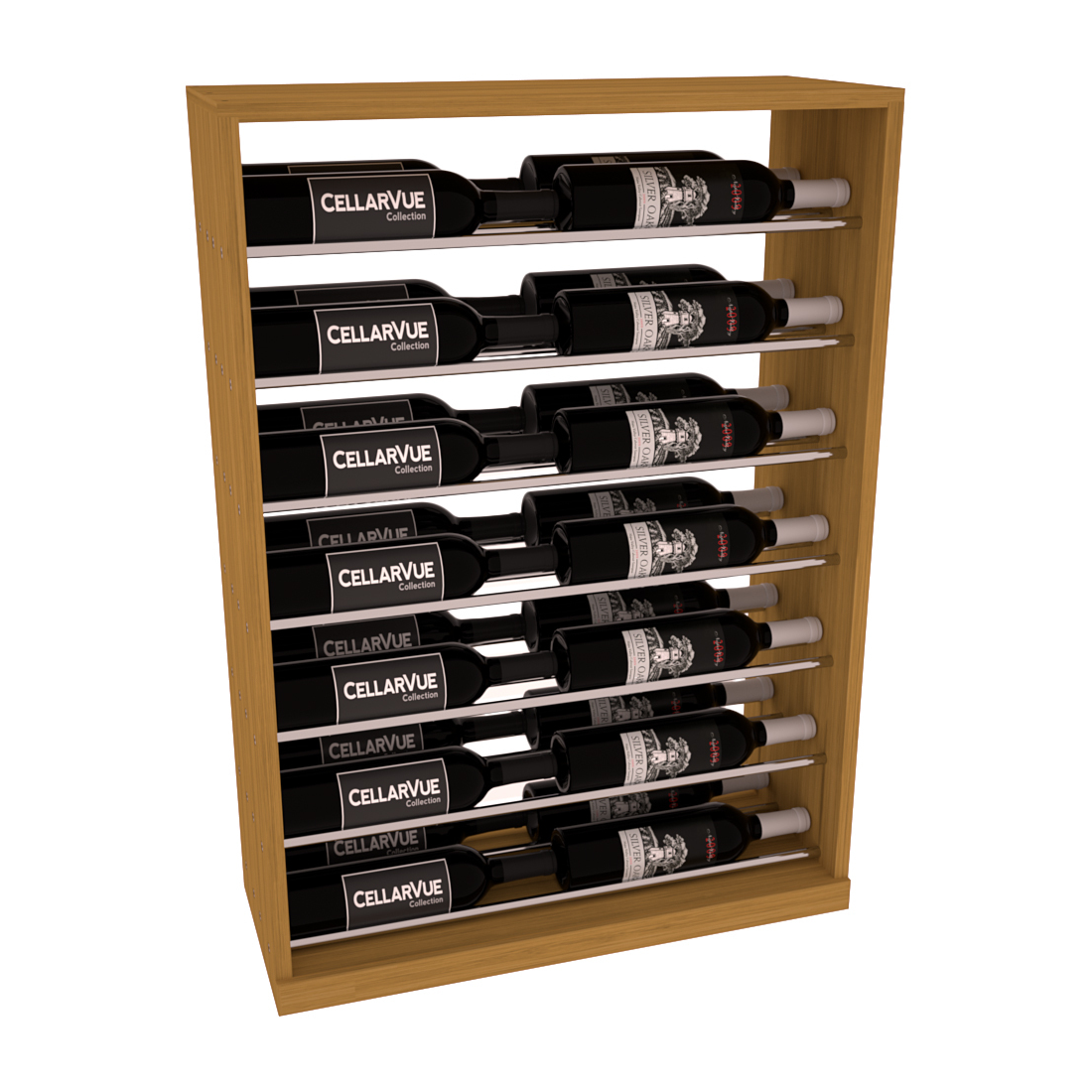 InstaCellar 26" Horizontal Base Display – Premium Redwood / Walnut stained