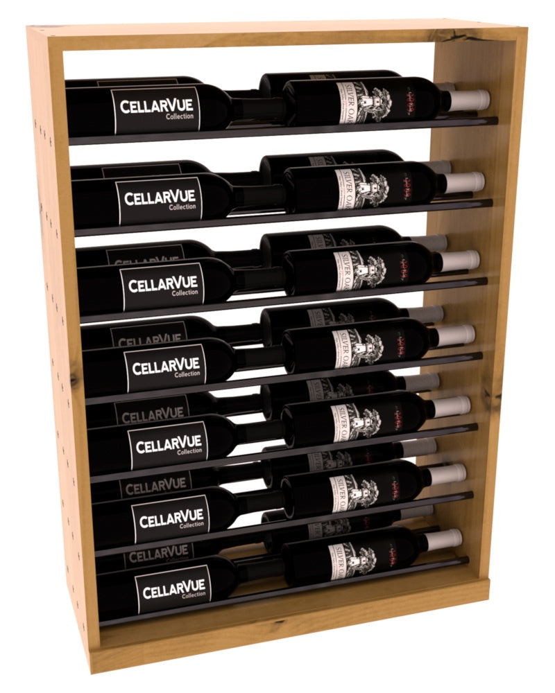 InstaCellar 26" Horizontal Base Display – Gunmetal Rods – Knotty Alder / Oak stained