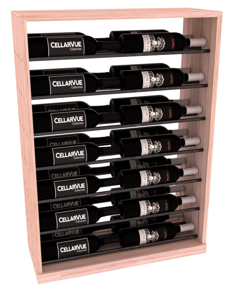 InstaCellar 26" Horizontal Base Display – Gunmetal Rods – Grand Mahogany / Unstained