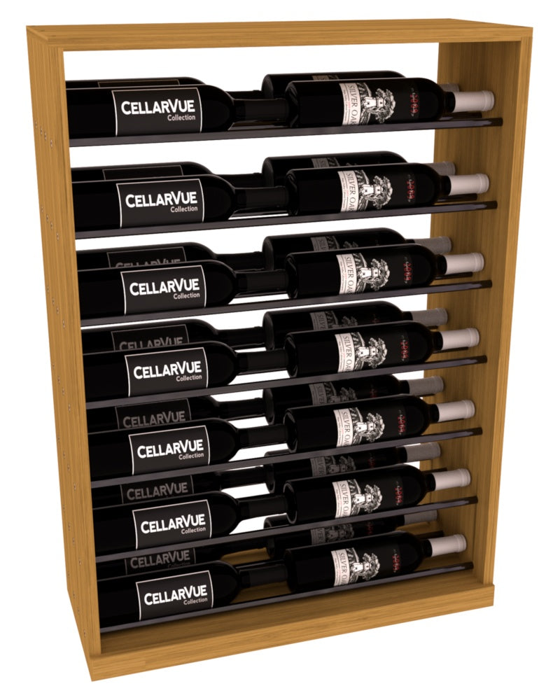 InstaCellar 26" Horizontal Base Display – Gunmetal Rods – Grand Mahogany / Oak stained