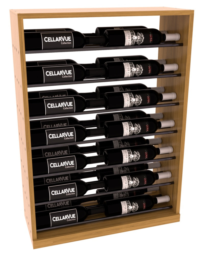 InstaCellar 26" Horizontal Base Display – Gunmetal Rods – Grand Mahogany / Oak stained