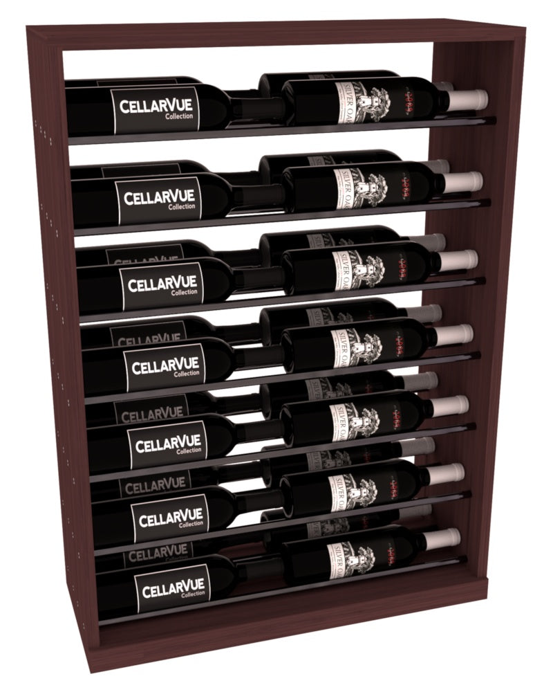 InstaCellar 26" Horizontal Base Display – Gunmetal Rods – Grand Mahogany / Walnut stained
