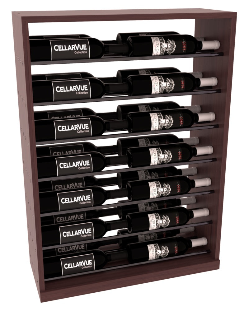 InstaCellar 26" Horizontal Base Display – Gunmetal Rods – Grand Mahogany / Walnut stained
