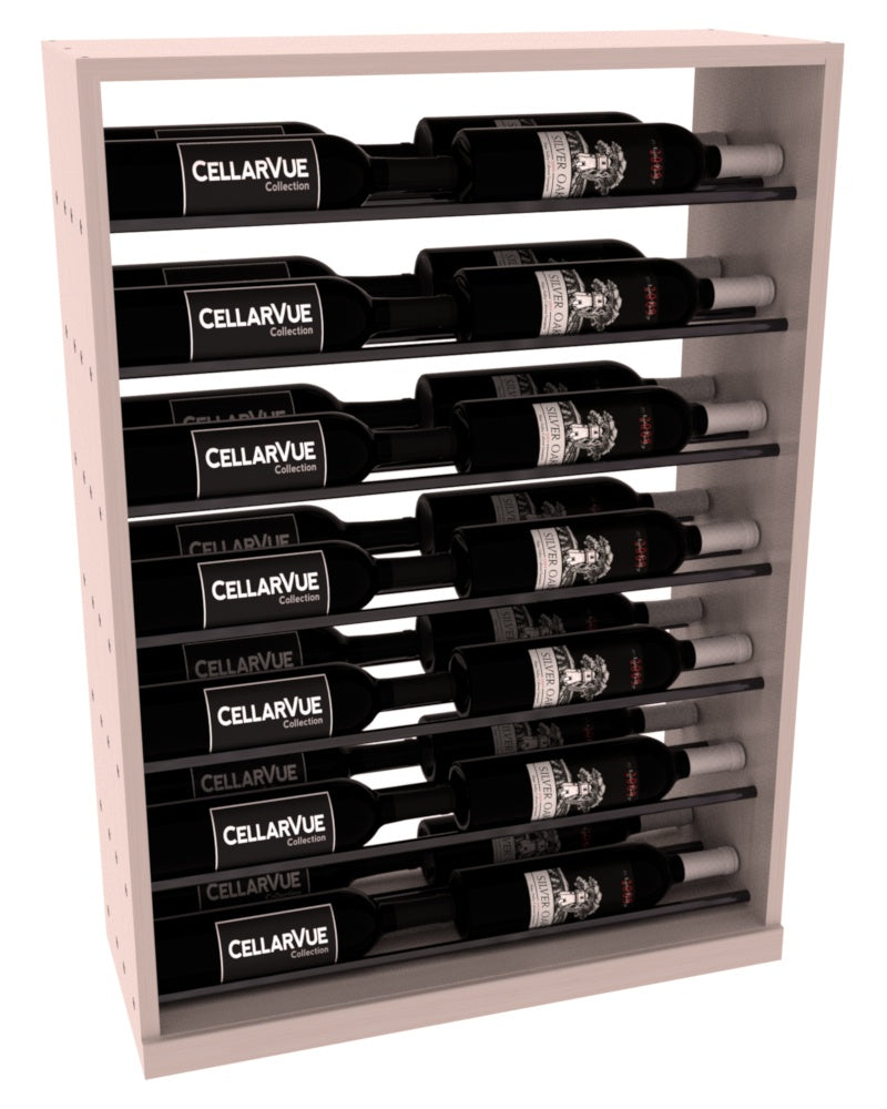 InstaCellar 26" Horizontal Base Display – Gunmetal Rods – Grand Mahogany / Greywash stained