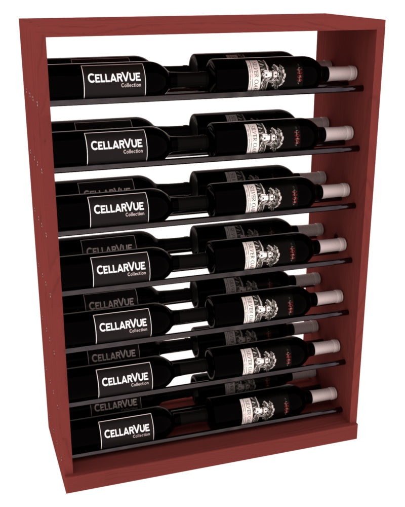 InstaCellar 26" Horizontal Base Display – Gunmetal Rods – Ponderosa Pine / Cherry stained