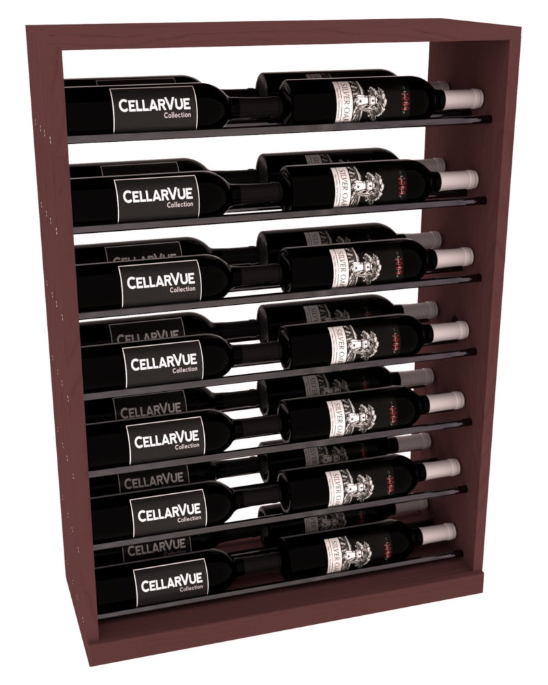 InstaCellar 26" Horizontal Base Display – Gunmetal Rods – Ponderosa Pine / Walnut stained