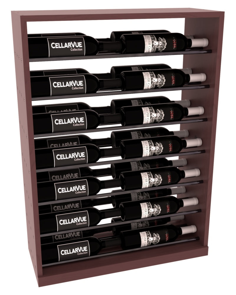 InstaCellar 26" Horizontal Base Display – Gunmetal Rods – Ponderosa Pine / Walnut stained