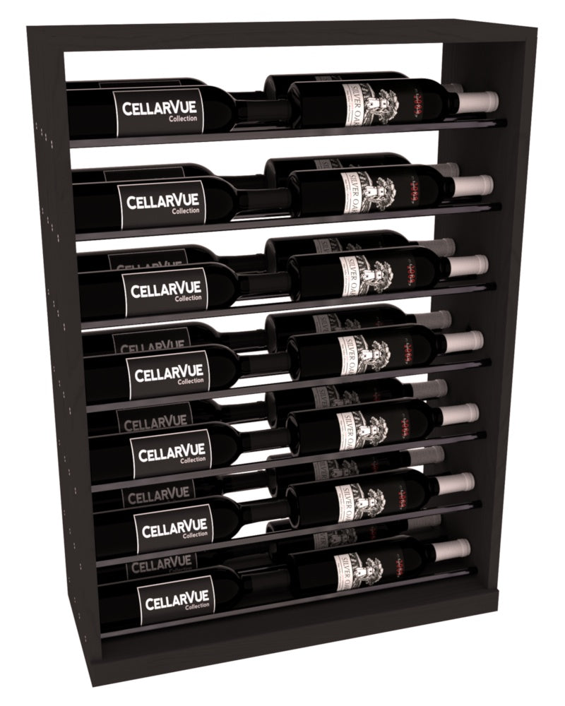 InstaCellar 26" Horizontal Base Display – Gunmetal Rods – Ponderosa Pine / Black stained