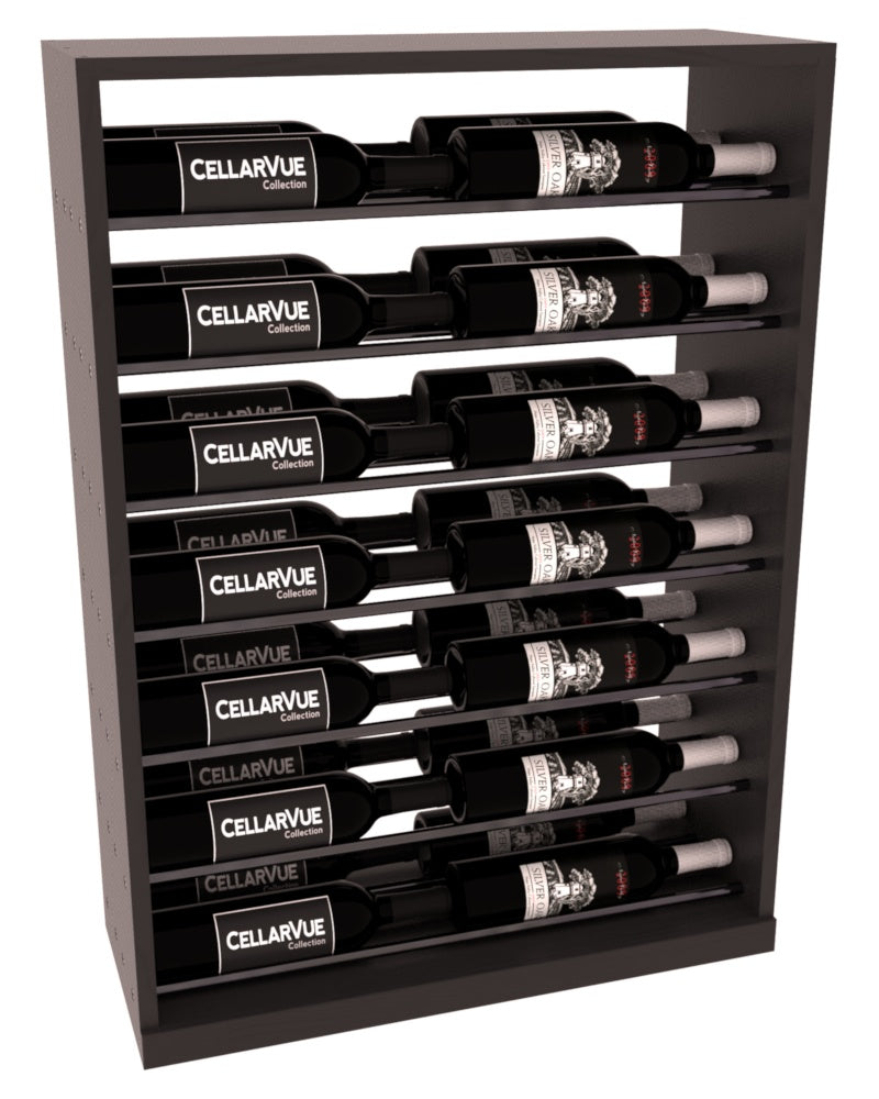 InstaCellar 26" Horizontal Base Display – Gunmetal Rods – Ponderosa Pine / Black stained