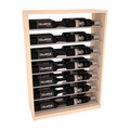 InstaCellar 26" Horizontal Base Display – Black Metal Rods – Knotty Alder / Black stained