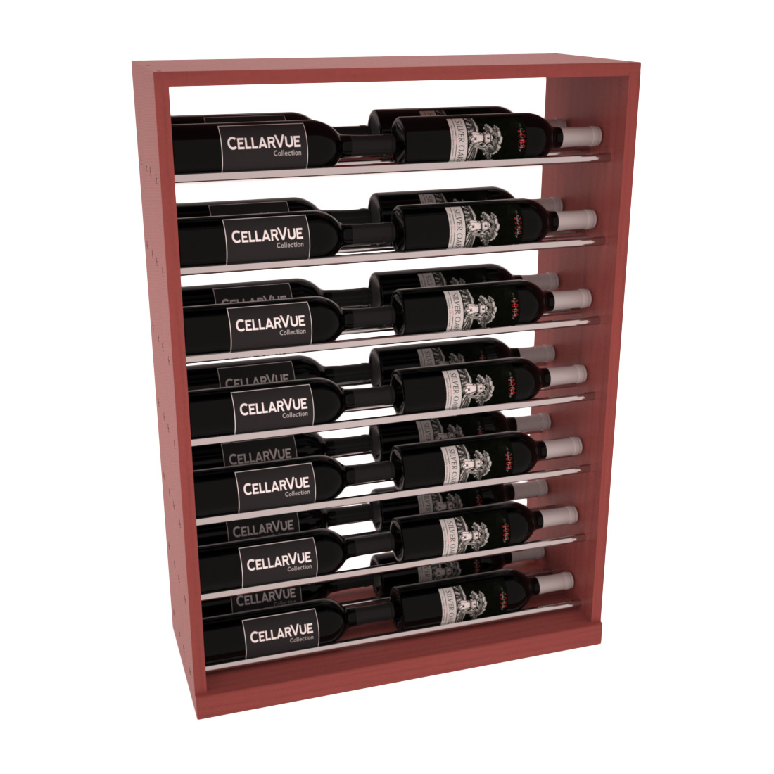 InstaCellar 26" Horizontal Base Display – Black Metal Rods – Ponderosa Pine / Black stained