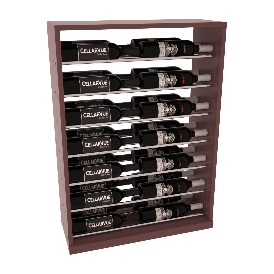 InstaCellar 26" Horizontal Base Display – Grand Mahogany / Oak stained