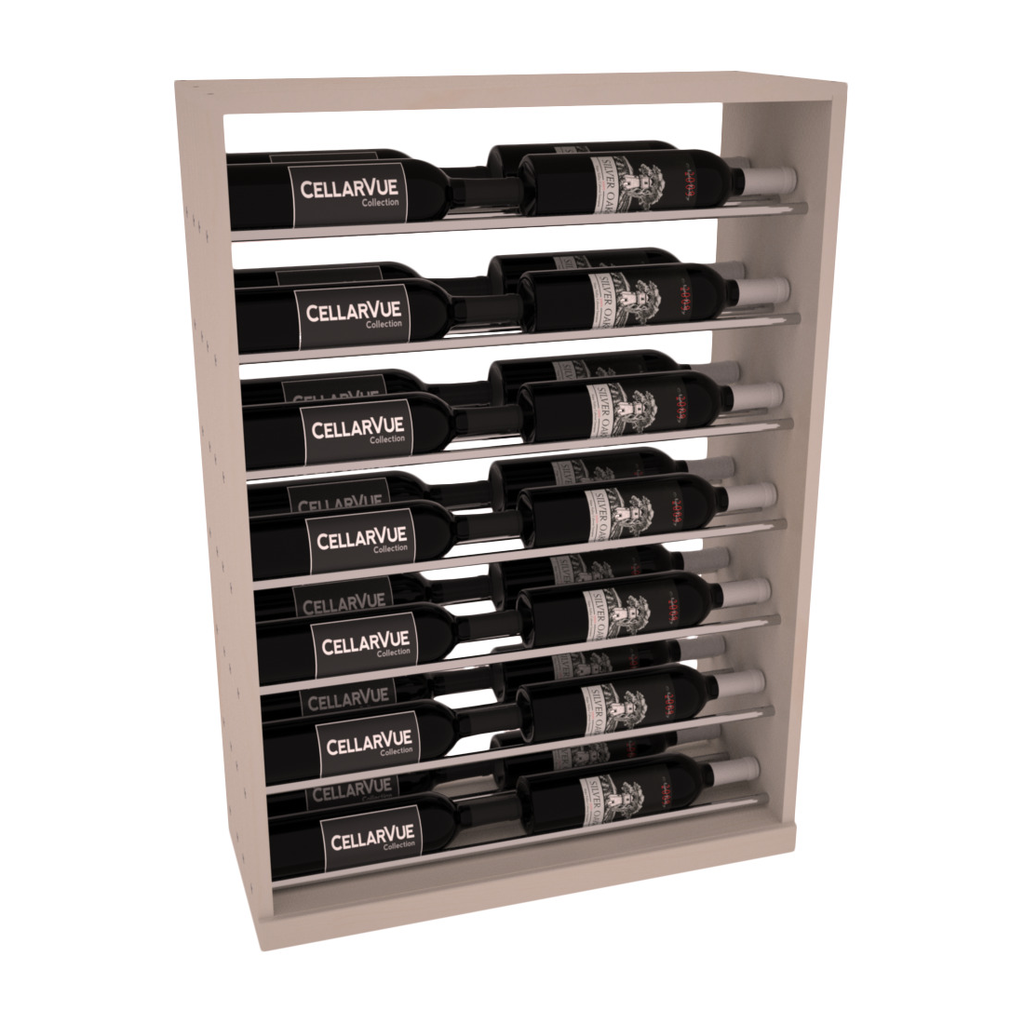 InstaCellar 26" Horizontal Base Display – Black Metal Rods – Premium Redwood / Cherry stained