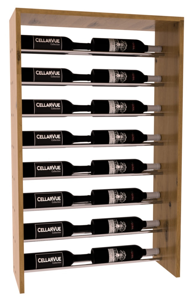InstaCellar 26" Horizontal Top Display – Knotty Alder / Oak stained