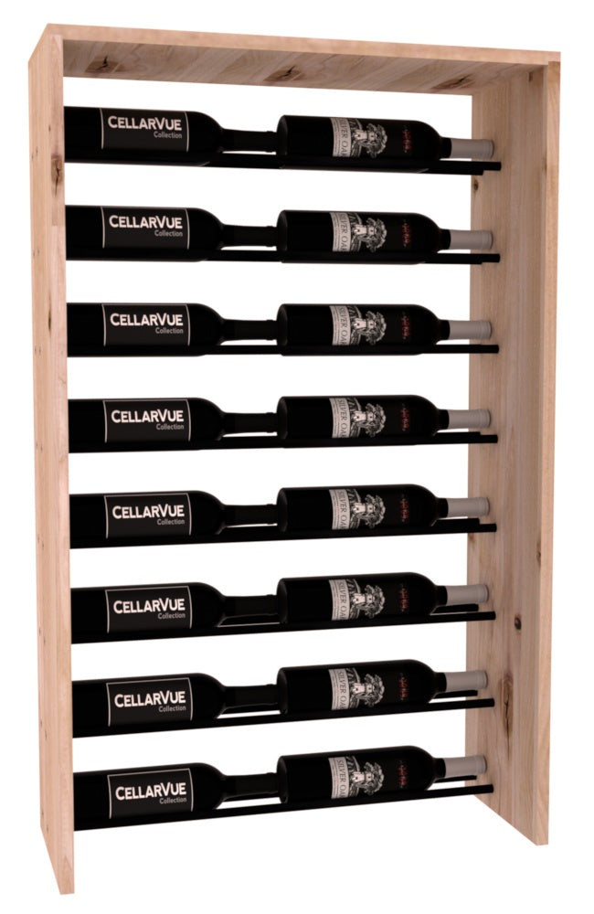 InstaCellar 26" Horizontal Top Display – Black Metal Rods – Premium Redwood / Unstained