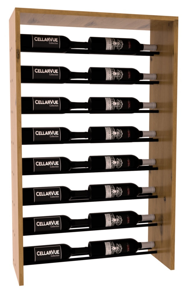 InstaCellar 26" Horizontal Top Display – Black Metal Rods – Premium Redwood / Oak stained