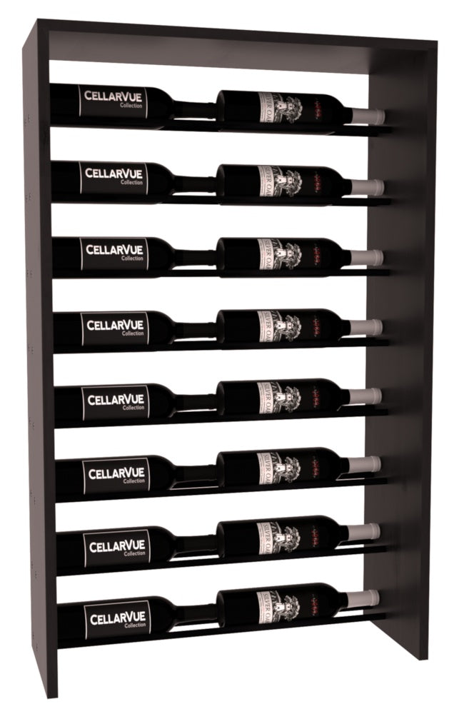 InstaCellar 26" Horizontal Top Display – Black Metal Rods – Premium Redwood / Black stained