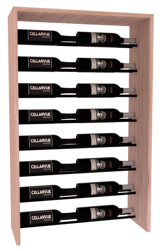 InstaCellar 26" Horizontal Top Display – Black Metal Rods – Ponderosa Pine / Oak stained