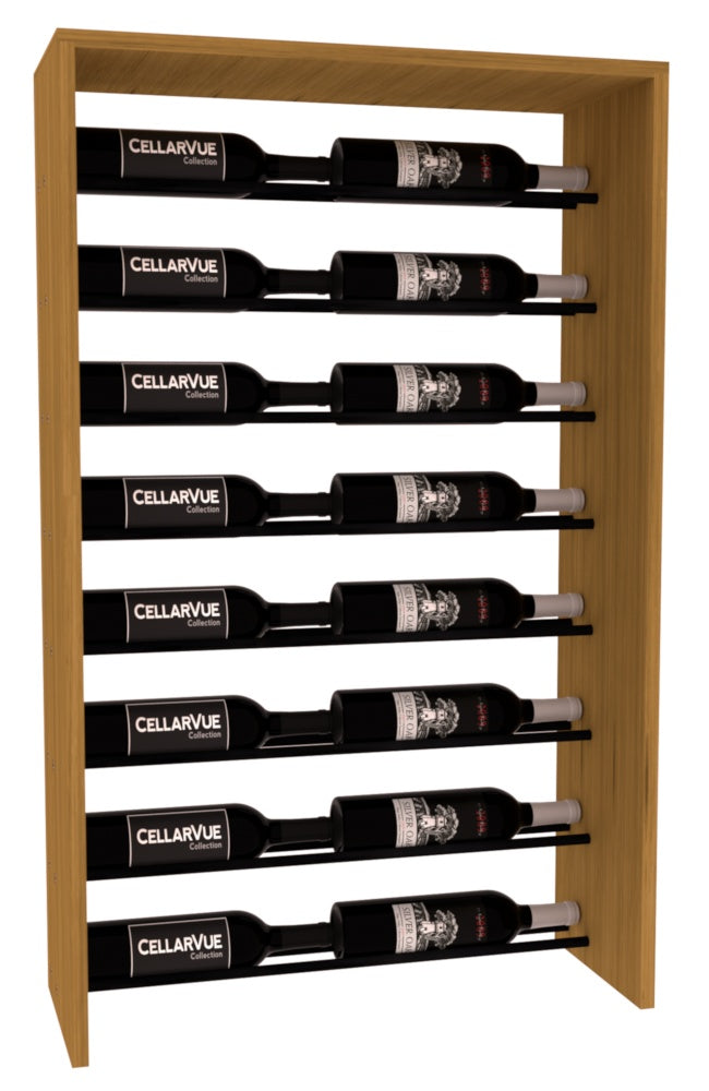 InstaCellar 26" Horizontal Top Display – Black Metal Rods – Ponderosa Pine / Cherry stained