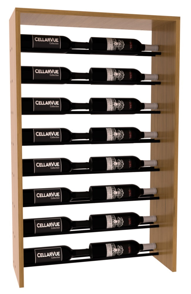 InstaCellar 26" Horizontal Top Display – Black Metal Rods – Ponderosa Pine / Cherry stained