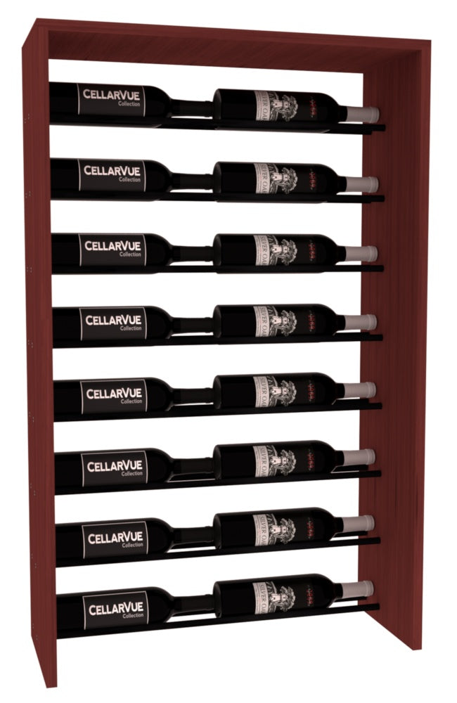 InstaCellar 26" Horizontal Top Display – Black Metal Rods – Ponderosa Pine / Walnut stained