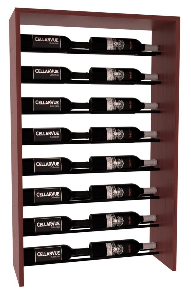 InstaCellar 26" Horizontal Top Display – Black Metal Rods – Ponderosa Pine / Walnut stained