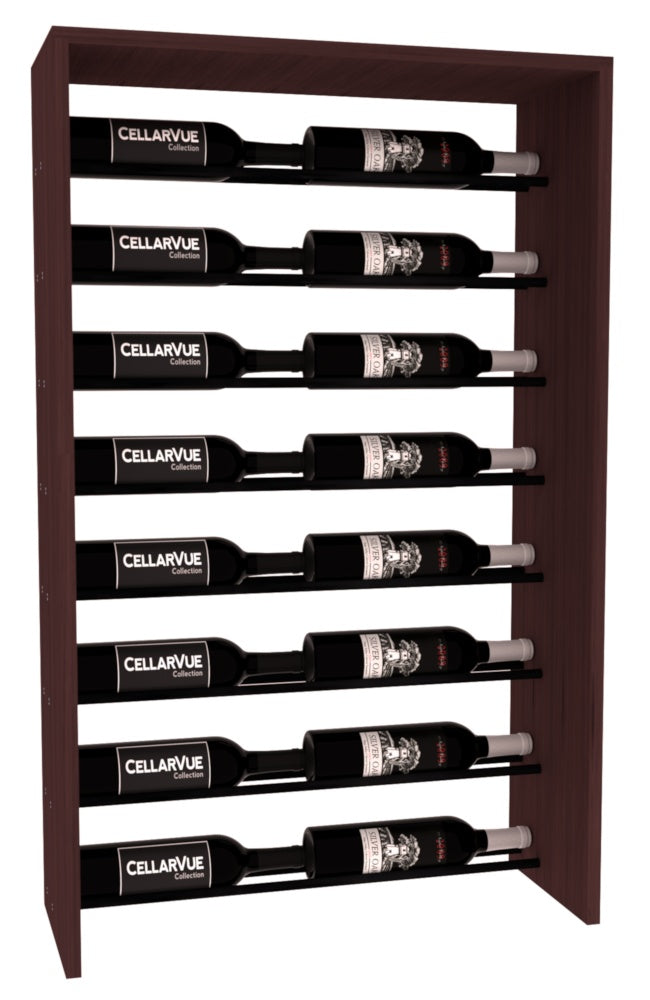 InstaCellar 26" Horizontal Top Display – Black Metal Rods – Ponderosa Pine / Black stained