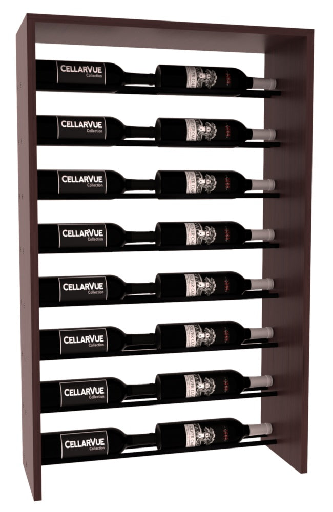 InstaCellar 26" Horizontal Top Display – Black Metal Rods – Ponderosa Pine / Black stained