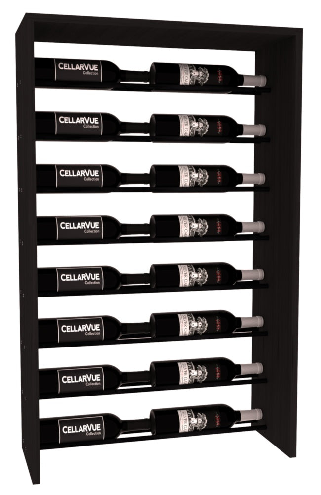 InstaCellar 26" Horizontal Top Display – Black Metal Rods – Ponderosa Pine / Greywash stained