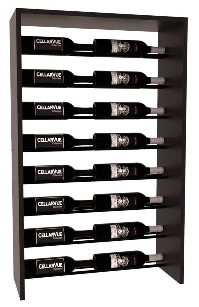 InstaCellar 26" Horizontal Top Display – Black Metal Rods – Ponderosa Pine / Greywash stained