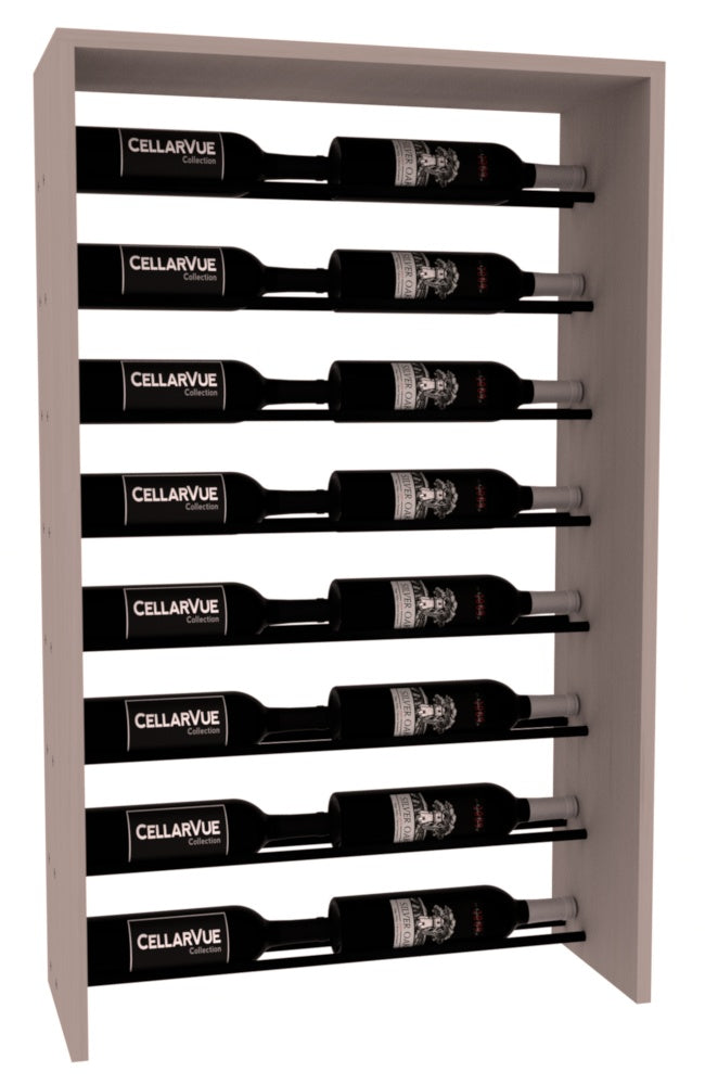 InstaCellar 26" Horizontal Top Display – Black Metal Rods – Knotty Alder / Unstained