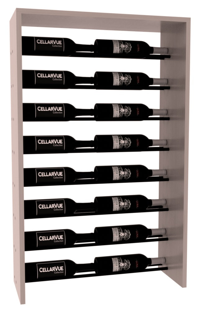 InstaCellar 26" Horizontal Top Display – Black Metal Rods – Knotty Alder / Unstained