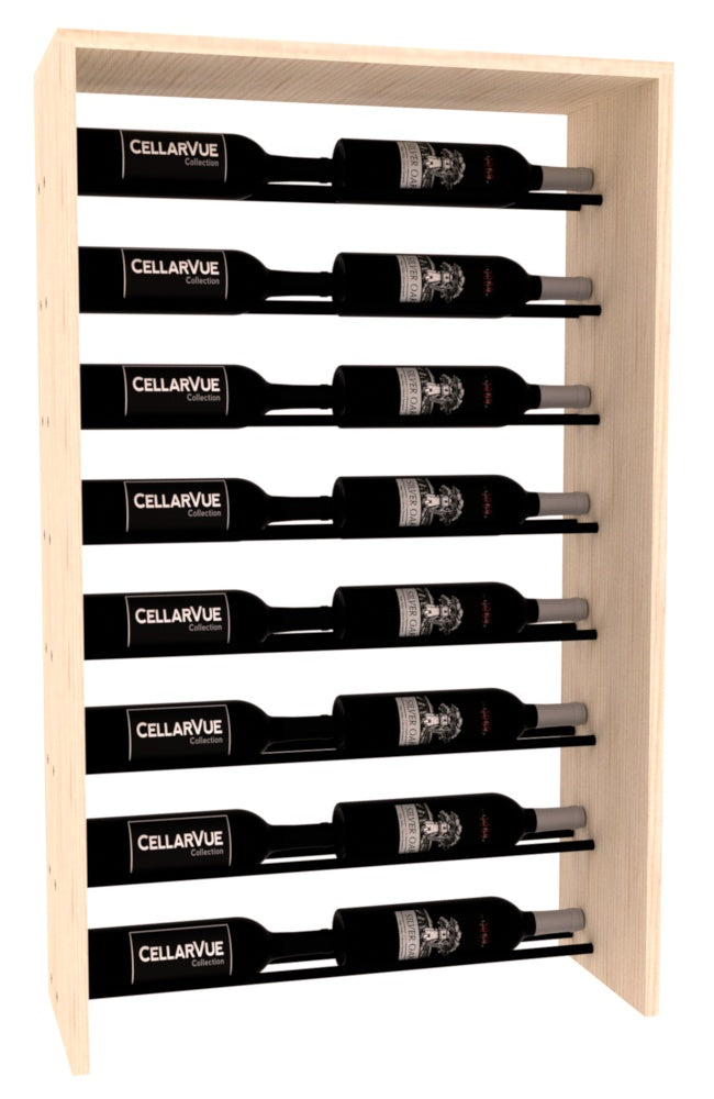 InstaCellar 26" Horizontal Top Display – Black Metal Rods – Ponderosa Pine / Unstained