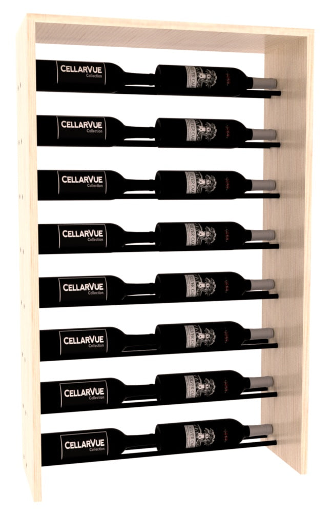 InstaCellar 26" Horizontal Top Display – Black Metal Rods – Ponderosa Pine / Unstained