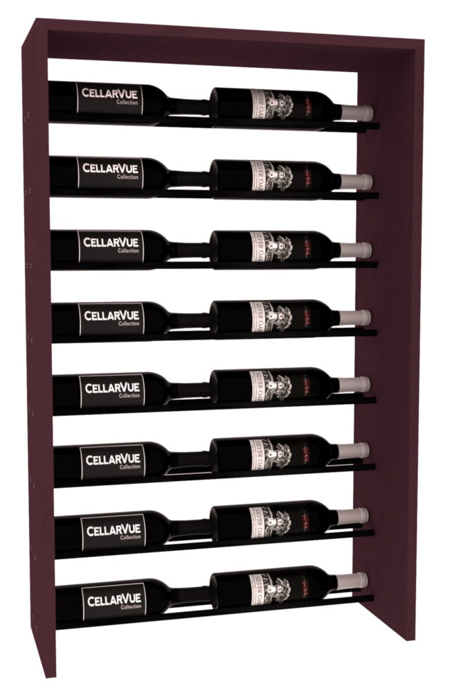 InstaCellar 26" Horizontal Top Display – Black Metal Rods – Knotty Alder / Walnut stained