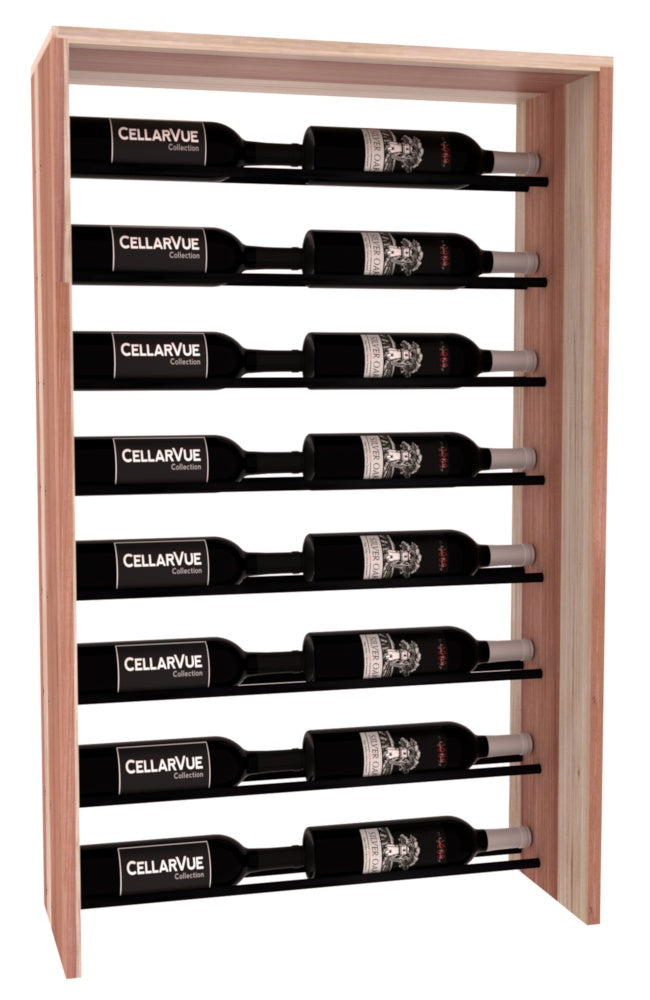 InstaCellar 26" Horizontal Top Display – Black Metal Rods – Grand Mahogany / Unstained